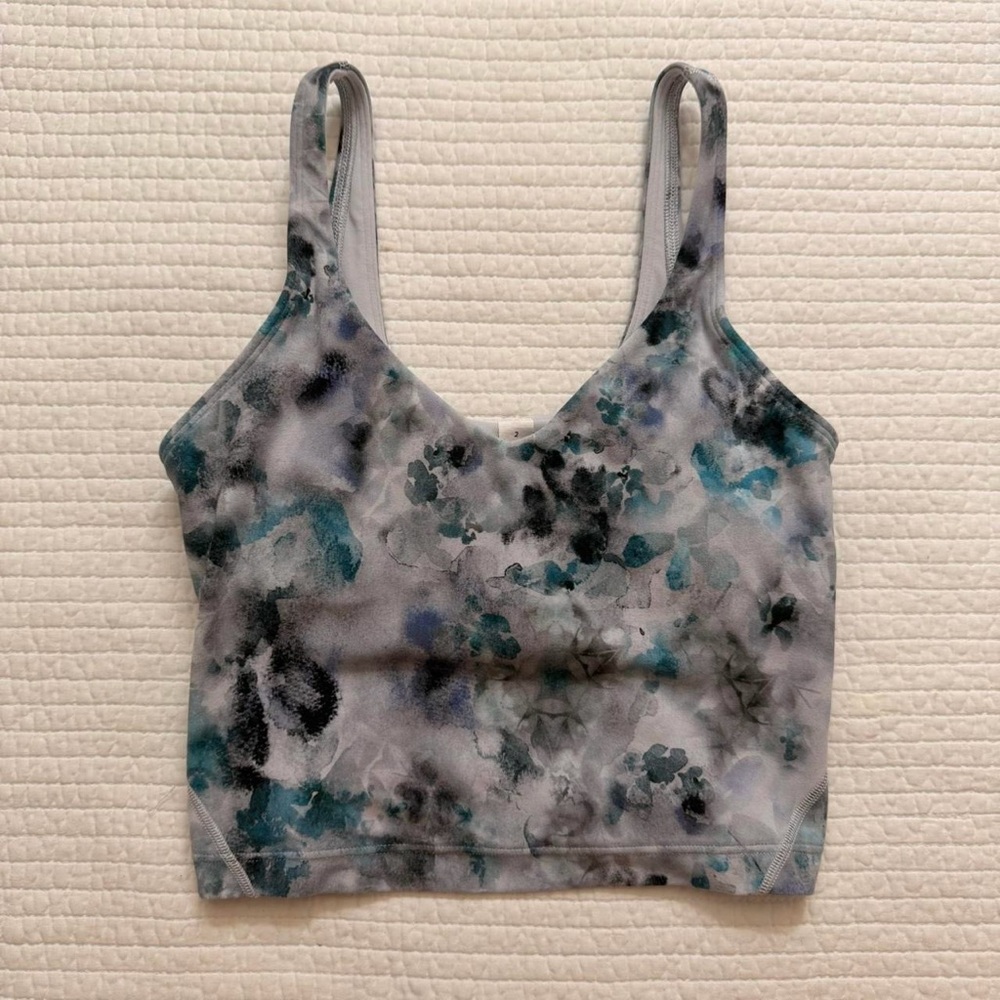 Lululemon Watercolor Crop Tank Top/Sports Bra - Size 2